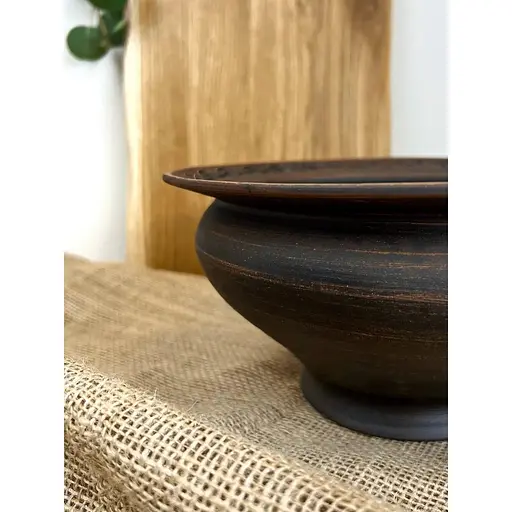 Миска для вареників керамічна (глиняна) різьблена Декор 2 л - фото 7