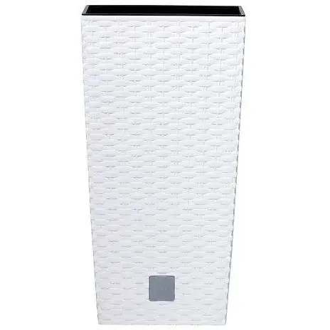 Горшок с кашпо для растений Prosperplast Rato square - белый, 8/16,3 л