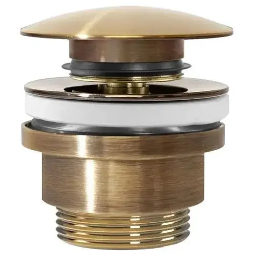 Донний клапан для раковини Rea click-clack antique brushed gold універсальний REA-A8110, Бронза - фото 1