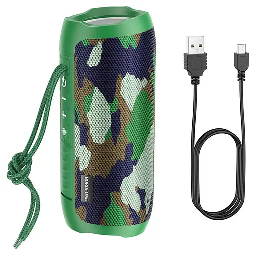 Bluetooth Колонка Borofone BR21 Camouflage Green - фото 2
