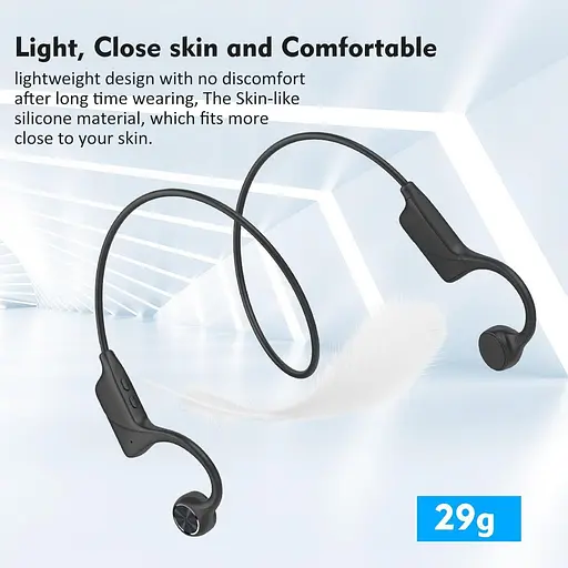 Беспроводные костные наушники Paramita DG06 спортивные с влагозащитой 8 Гб черный - фото 8