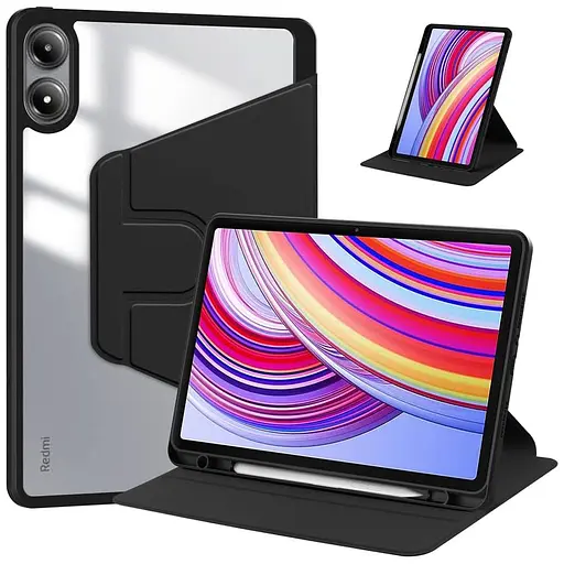 Чохол TPUCristal Pen holder 360 Poco Pad 12.1 / для Xiaomi Redmi Pad Pro 2024 Чорний