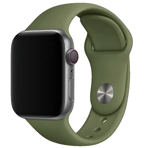 Силиконовый ремешок для Apple Watch Sport Band 38/40/41/42mm(ser.10) (S/M&M/L) 3pcs Зеленый / Olive