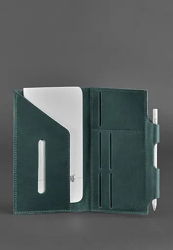 Кожаный тревел-кейс 3.0 зеленый Crazy Horse - фото 4