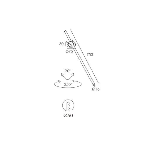 Вбудований світильник Skarlat RSL74198 3W WH 3000K - фото 2