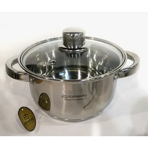 Універсальний набір каструль Edenberg EB-3735 з нержавіючої сталі з антипригарним покриттям з кришками - фото 4