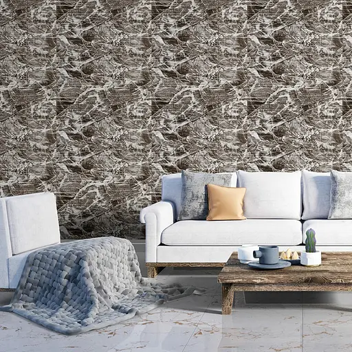 Самоклеющийся декоративный 3D панель Камень серый рваный кирпич700х770х5мм (158) SW-00000487 - фото 5