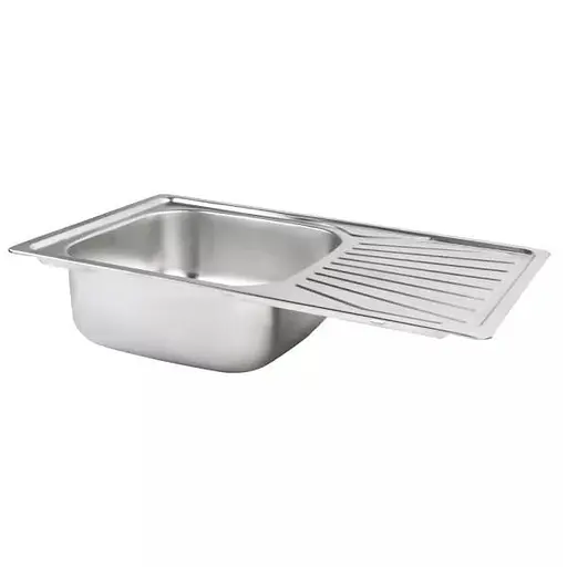 Кухонная мойка 780x480x180 мм + сифон Wezer 7848(08), Decor - фото 2