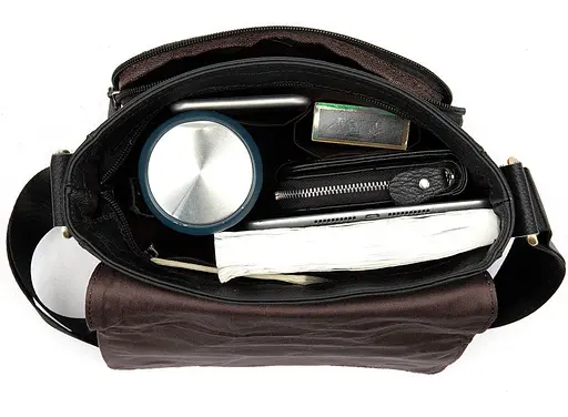 Сумка кожаная мужская Vintage 25,5х24х7 см sum0012295 - фото 7