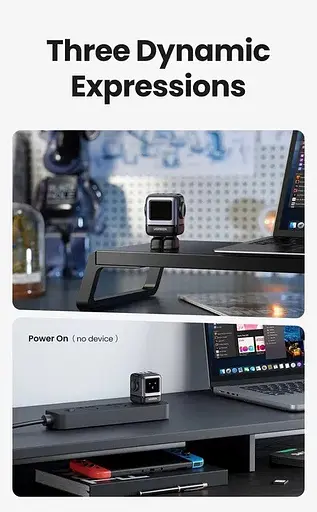 Зарядний пристрій Ugreen CD359 robot Gan 30w US-вилка + перехідник - фото 5