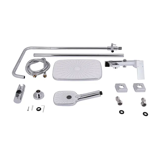 Душова система універсальна Qtap Gemini на три споживача (з виливом) QTGEM111CRW45687 Chrome/White, Білий - фото 11