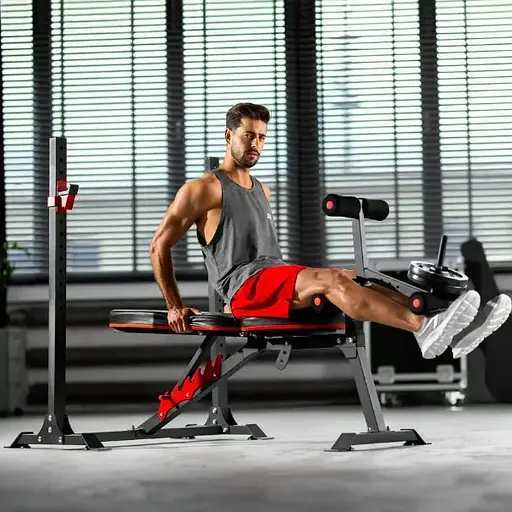 Лавка тренувальна Hop-Sport HS-1095 з партою Скотта - фото 5