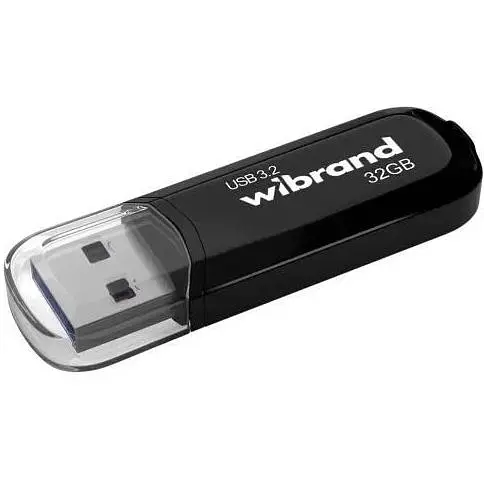 Флеш накопичувач USB 32Gb Wibrand Marten чорний USB 3.2 Gen 1 (WI3.2/MA32P10B) - фото 1