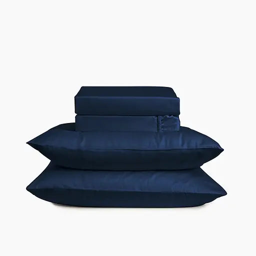 Простыня на резинке МВМ My Home Лунный свет 180x200 см синя (BL-FS-19 DEEP BLUE) - фото 3