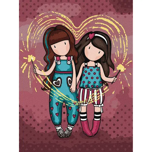 Картина за номерами "Fireworks Santoro Gorjuss Collection" Ідейка KHO8681, 30х40 см - фото 1