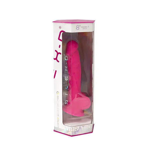 Вибратор Silexd Dildo Model 1 Size 8" LRS, 20 см (розовый) - фото 8