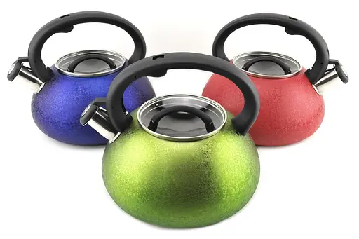 Якісний металевий чайник зі свистком з нержавіючої сталі для газової плити А-Плюс чайник нержавійка - фото 1