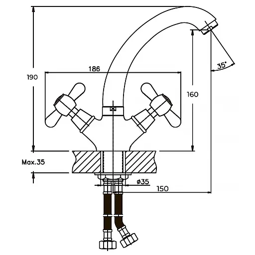Змішувач для умивальника Haiba Dominox 272 матовий HB0079 Satin - фото 2
