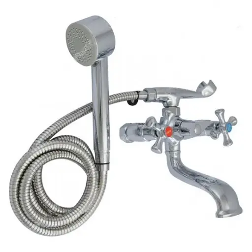 Смеситель для ванны Udis DAK3-A827 двухвентильный с душевым набором Хром 30412 - фото 4