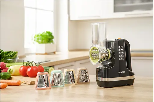Sencor Мультирізка стаціонарна, 150Вт, 5 насадок, чорний - фото 2
