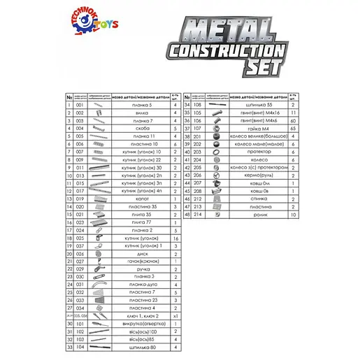 Конструктор металевий "Юний майстер ТехноК" 2353TXK - фото 2