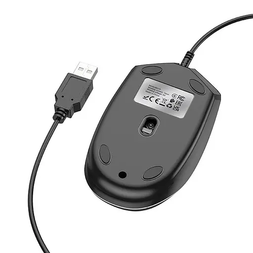 Мишка Borofone BG10 Soaring game luminous wired mouse 1000dpi з підсвіткою чорна - фото 6