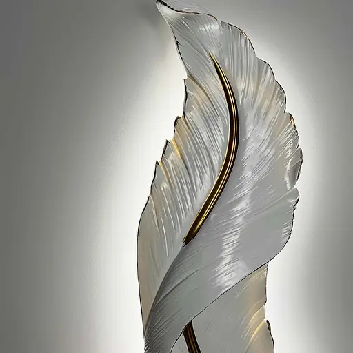 Бра Line F у вигляді пірʼїни 63х15 см Арт. W011/600 WT - фото 2