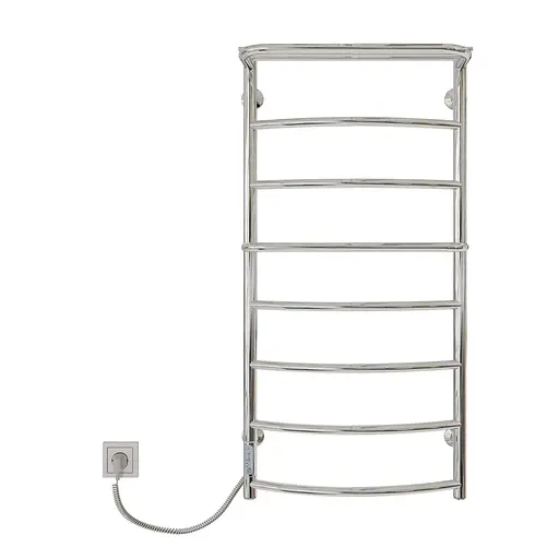 Електрична Сушарка для рушників Kosser Каскад із полицею 1000x500/8 EL ДКп03EL, Хром, Ліве - фото 2