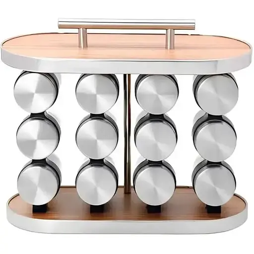 Набір для спецій Edenberg 12 предметів нержавіюча сталь скло (EB-18003)