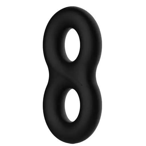 Эрекционное кольцо Crazy Bull Super Soft Silicone Double II Cock Ring черный - фото 2