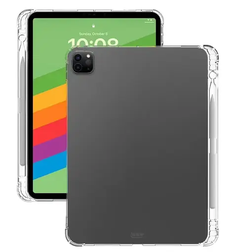 Чохол-накладка DK для Apple iPad Pro 13" M4 2024 Silicone Corner Air Bag Слот під Стілус clear - фото 2