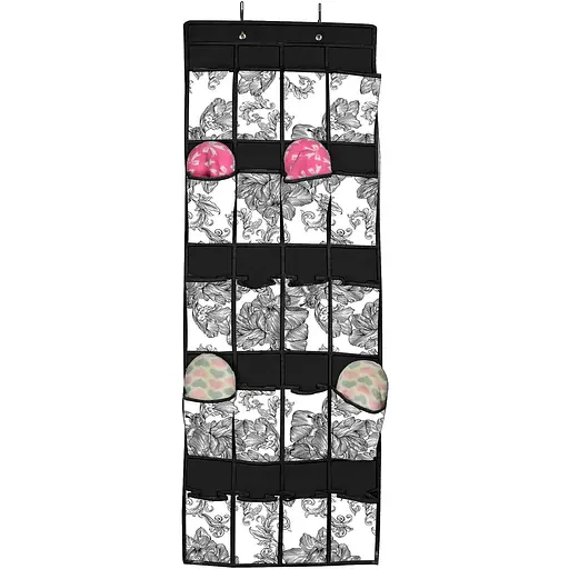 Органайзер Idea Home Anthracite Flowers NP-132 подвесной 44x135 см (NP-132 ткан. 20ком. подвес. Anthracite Flowers) - фото 1