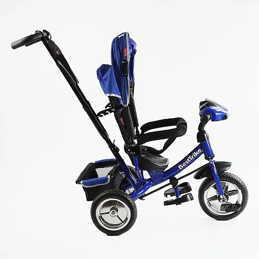 Велосипед трехколесный Best Trike 68-640 с музыкальной фарой и USB синий - фото 3