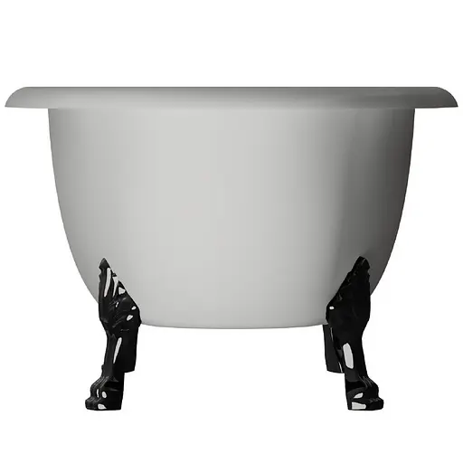 Ванна отдельностоящая глянцевая Amdcon Olmpa 180x90 белая из литого камня черные ножки OLMPA_180_nzhk-bl_HL Белый - фото 9