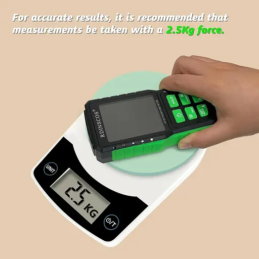 RDINSCOS Безконтактний вимірник вологості для стін Неінвазивний вимірник вологості Великий дисплей з підсвічуванням - фото 2