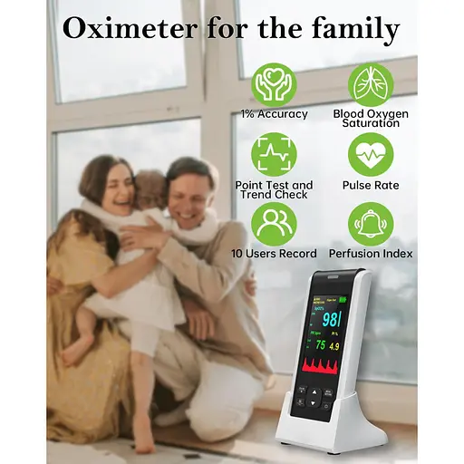 Ручний пульсоксиметр HOLFENRY, сенсорний монітор - фото 7