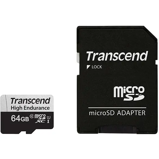 Transcend Карта пам'яті microSD 64GB C10 UHS-I U1 High Endurance (85TB) - фото 1