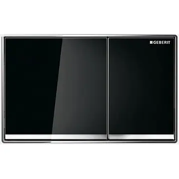 Клавіша змиву Geberit Sigma60 скло чорне 115.640.SJ.1, Чорний - фото 1