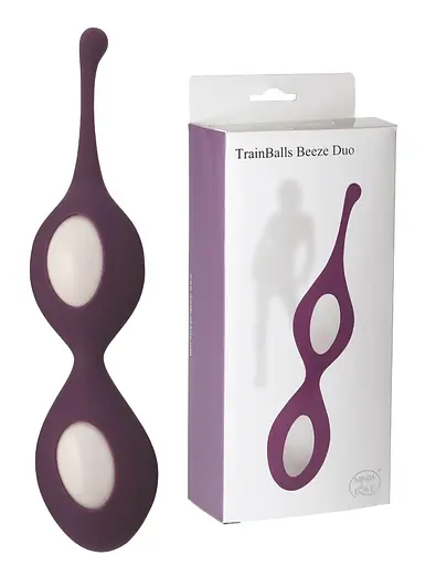 Вагінальні кульки StRubber Minds Of Love TrainBalls Beeze Duo, 16.5 см, фіолетовий - фото 2