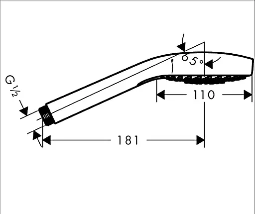 Ручной душ Hansgrohe Croma Select S 110 Multi EcoSmart 9л/мин белый/хром 26801400, Хром - фото 2
