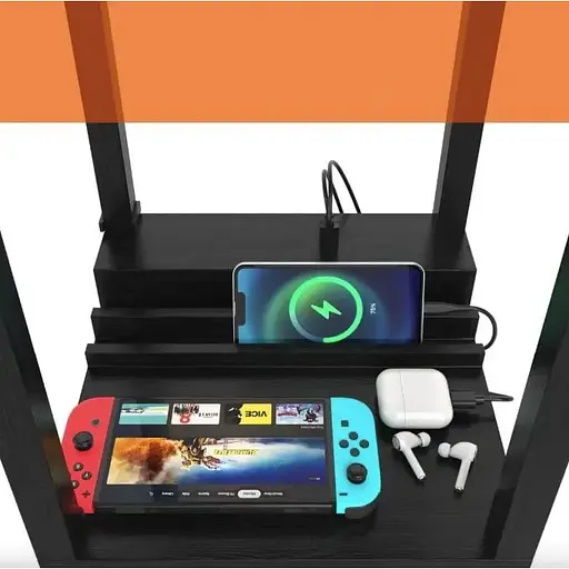 Підлогова лампа Costway Leon торшер з розеткою та USB чорний - фото 5