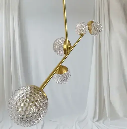 Люстра светодиодная потолочная Светлячок 5003 (Золотистый) 6 плафонов