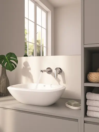 Смеситель для умывальника на два отверстия S-Size Grohe Eurosmart New 29337003 Хром - фото 5