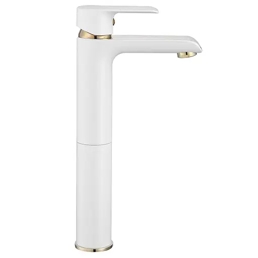 Смеситель для умывальника Rea Bloom высокий белый/золото REA-B9931 Белый - фото 3