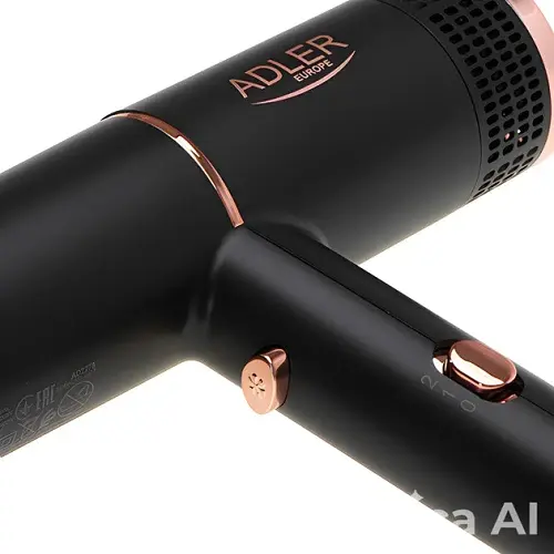 Фен Adler AD-2278, Black, 1400W, 2 скорости, 2 режима, ионизация, концентратор защита от перегрева - фото 9