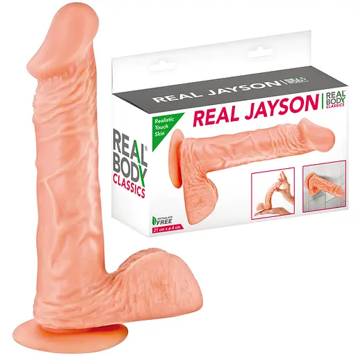 Фалоімітатор Real Body Real Jayson 21 см тілесний - фото 4