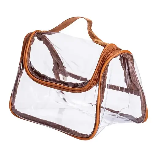 Набір косметичок Yiwu HP-16-3K 23.5х13х16 см / 18х8х10.5 см водонепроникні 2 шт. прозорі - фото 4