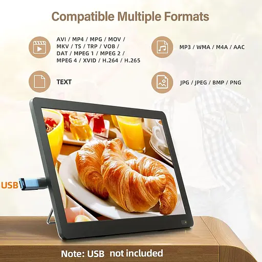 14-дюймовий портативний телевізор Desobry з антеною, невеликий портативний телевізор з тюнером ATSC, міні-ЖК-телевізор - фото 3