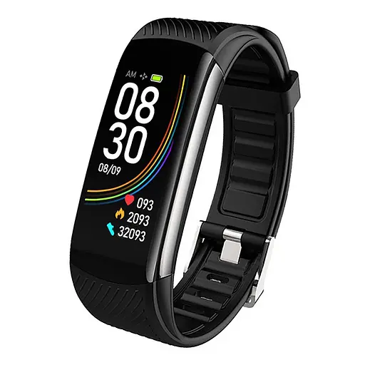 Умный фитнес браслет Lemfo C6T с датчиком температуры тела (Черный) - фото 3