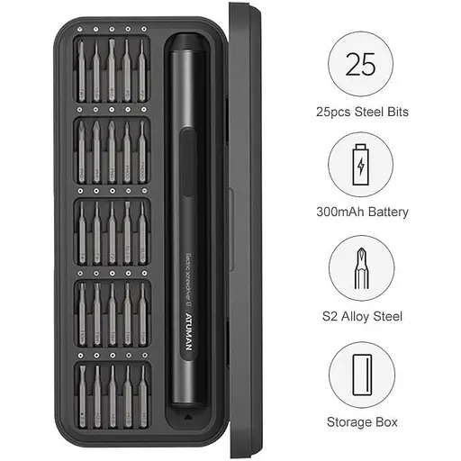 Электроотвертка с набором бит Duka ATuMan E1 Electric Screwdriver Set [81242] - фото 6